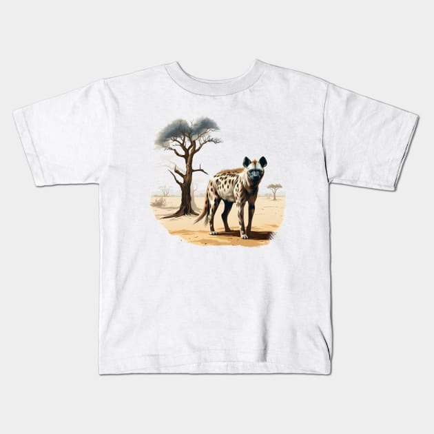 Spotted Hyena Kids T-Shirt by zooleisurelife